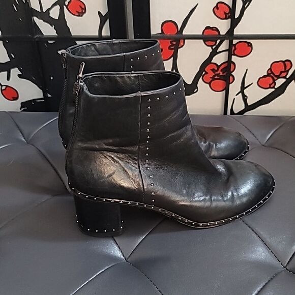 RAG & BONE Willow Stud Leather Booties Size 40 - Picture 5 of 12